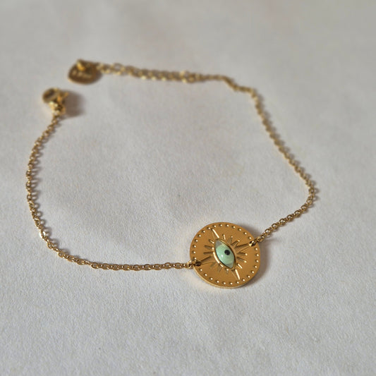 Alexa - Stainless Steel - Evil Eye - Gold - Bracelet
