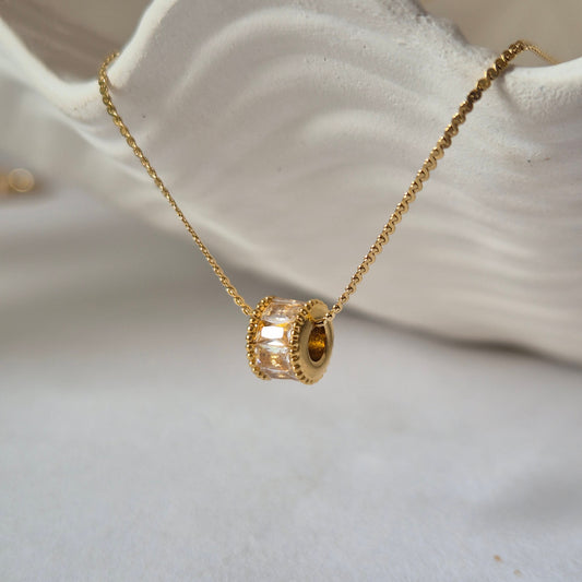 Sorella of May Celest Necklace on side angle