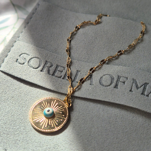 Sorella of May Iris Evil Eye Gold Necklace