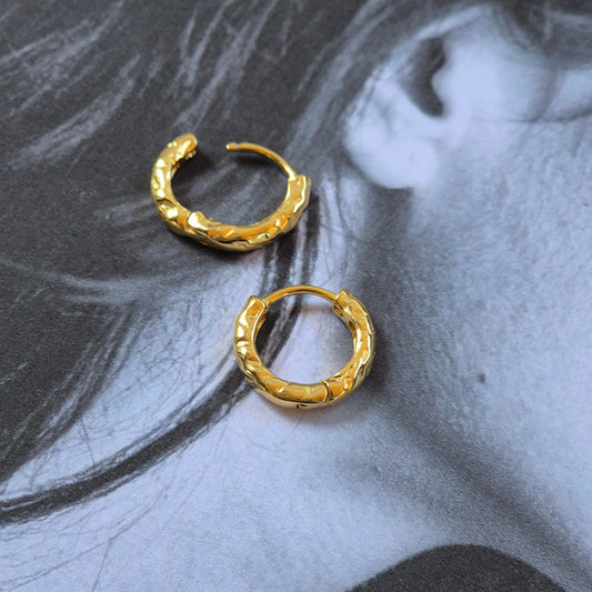 Esme - Sterling Silver Hoop Earring - Gold - Silver