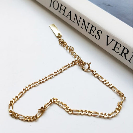 Aria - Sterling Silver - Figaro Chain - Gold - Silver - Bracelet