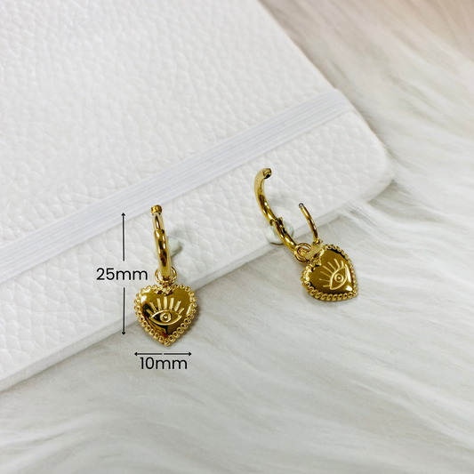 Vela - Stainless Steel Hoop Earring - Gold