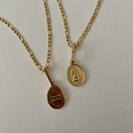 Namaste ‘I Deserve the Best’ Affirmation Necklace - Gold