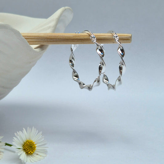 Dakota - Sterling Silver - Hoop Earring - Silver