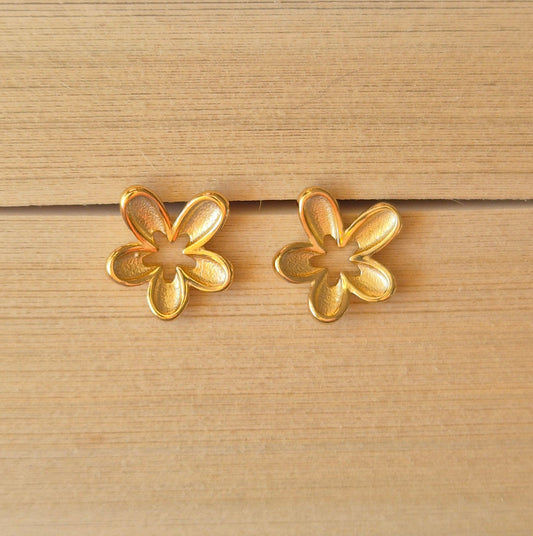 Phoebe - Sterling silver - Flower stud - Gold - Silver